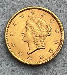 1852 Liberty Head One Dollar Gold Coin