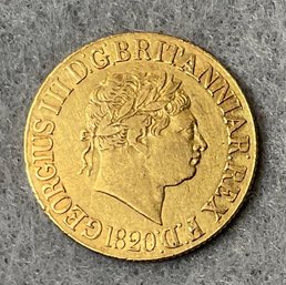 1820 UK 1 Sovereign Gold Coin