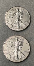 2 USA 2014 Silver Dollars