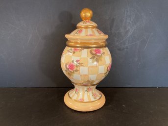 MacKenzie Childs, Orange Marmalade Pattern Globe Shape Urn