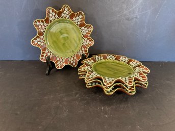 4 MacKenzie Childs Wittika Pickle Plates