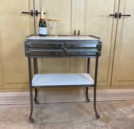 Antique American Medical Dental Work Table Station