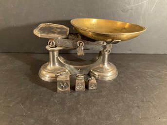 Antique Store Brass & Iron Balance Scale