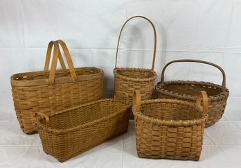 5 Quality Hand Made Splint Gathering Baskets