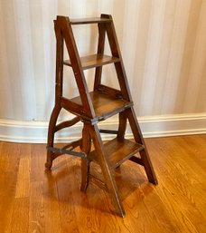 Vintage Metamorphic Library Chair/ Stepladder Conversion