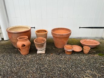 Lot Of 8 Terracotta Planters