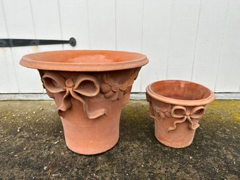 (2) Vietri Terracotta Planters