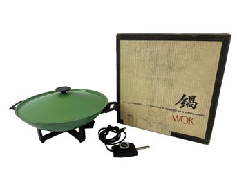 West Bend Electric Wok In Green, Original Box