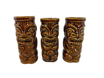 Set Of 3 Orchids Of Hawaii Tiki Cocktail Cups