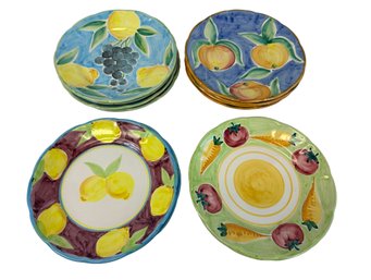 Group Of 12 Solimene Vietri Dinner Plates