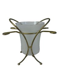 Godinger Frosted Glass Champagne Bucket On Stand