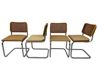 Set Of 4 1960s Cesca Caned Side Chairs (B)