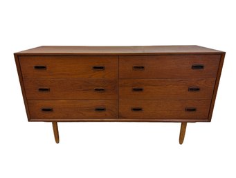 Danish Modern 6 Drawer Teak Dresser