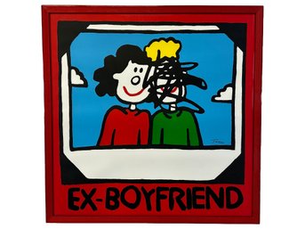 Signed Todd Goldman Ex Boyfriend 322/350 Lithograph Framed