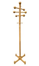 Scandinavian Modern Beech Wood Coat Rack