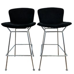 Harry Bertoia For Knoll Inc. Chrome Bar Stools - A Pair