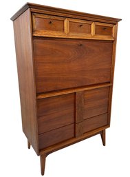 Bassett Mayan Walnut Drop Front Secretary / Dresser