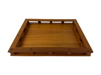 Dansk Designs IHQ Teak Serving Tray With Gallery