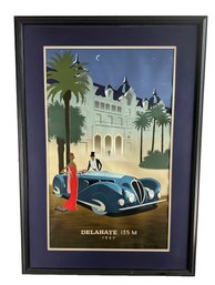 1989 Pierre Fix-masseau Poster, 1937 Delahaye Model 135 M