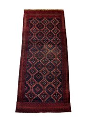 7' X 3' Afghan Baluch Wool Rug