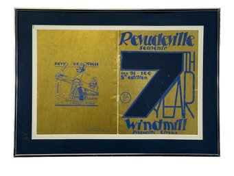 Framed Windmill Theatre Revudeville Gold Program Cover