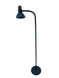 Steel Blue Adjustable Gooseneck Metal Floor Lamp