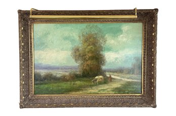 L. Stephano Oil On Canvas Landscape Painting