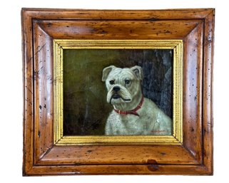 Trevor James Oil On Canvas Of A Bulldog