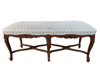 Vintage French Provincial Upholstered Bench