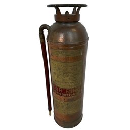 Antique Kontrol Copper Hand Fire Extinguisher