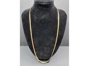 20.5' Vintage 14K Gold Flat Chain Necklace