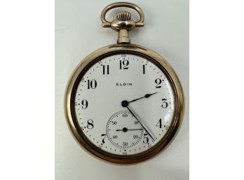 Gold Filled Elgin Pocket Watch With Case Made By J. Boss