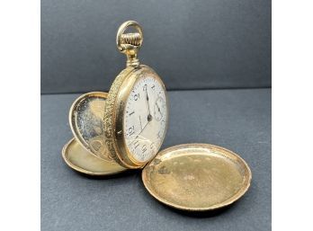 Antique Waltham 14k Gold 15 Jewel Pocket Watch