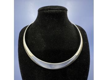 Modernist Sterling Silver Choker Necklace Signed Gerhardt