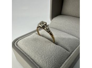 14k Two Tone Gold And Diamond Ring