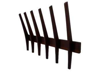 Rejuvenation Fin Inspired Walnut Coat Rack Designed By Brandon Farrell