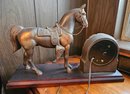 #1 - Antique Metal Sessions Horse Clock