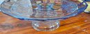 #19 - Blue Glass Footed Cake Plate