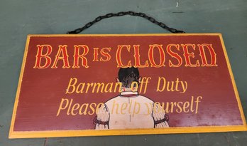Bar Is Open / Bar Is Closed Sign