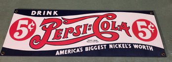 Metal Pepsi Cola Sign
