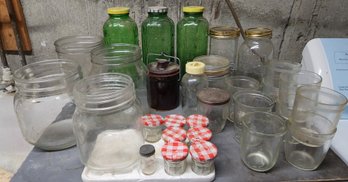 Collection Of Glass Jars