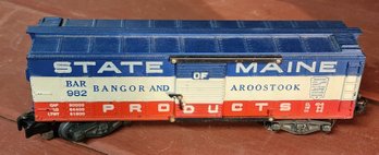 American Flyer 982 State Of Maine  Bangor & Aroostook 1956 Red White & Blue