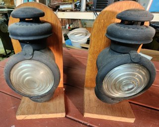 Model T Ford Kerosene Head Lamps Mounted