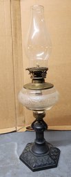 Cast Iron Based Oil Lamp Dated May 18, 1820