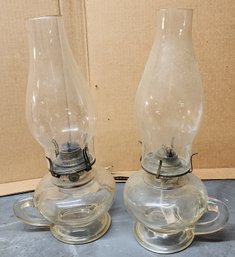 Oil Lamp Pair