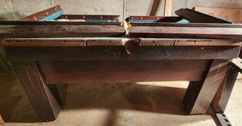 Antique Early 1900s Pool Table 32 X 65