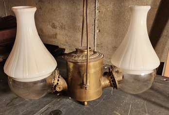Anhle Mfg Co Hanging Double Burner Oil Lamp