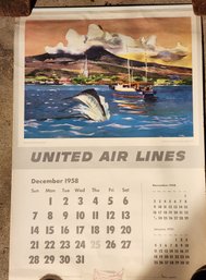 1958 United Airlines Calendar