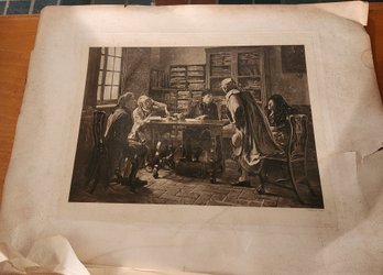 Photogravure Goupil - Paper Edges Are Damaged But Print Is Not