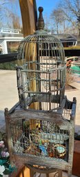 Birdcage With Fake Birds